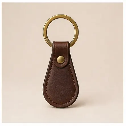 Brass Keyring Fob — Black